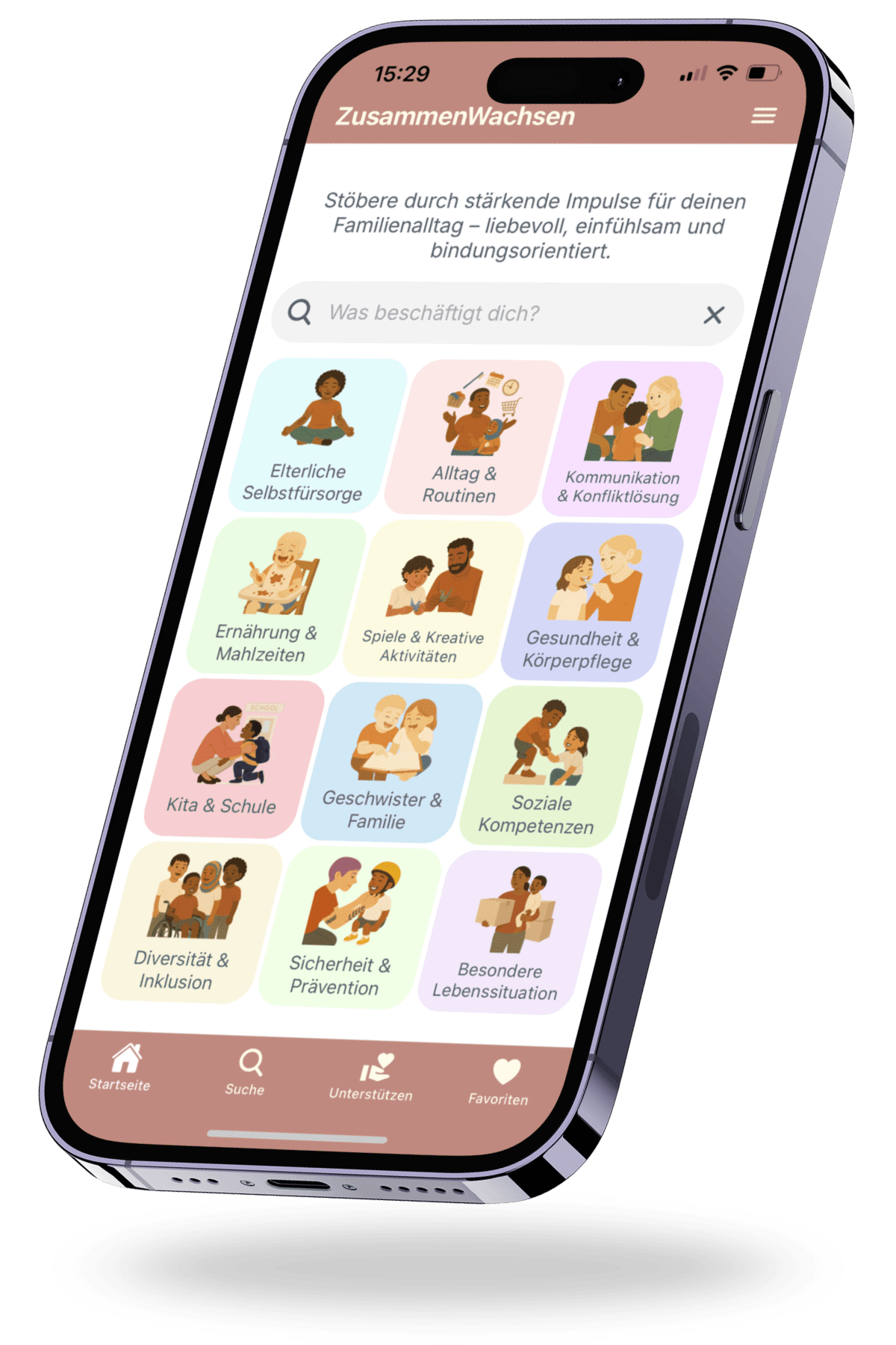 ZusammenWachsen App – Vorschau